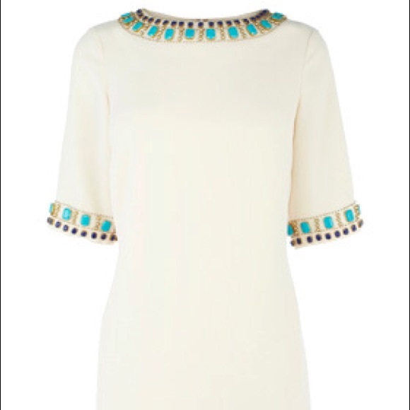 20% OFF🌟Warehouse Embellished Navy Shift Dress - Picture 9 of 10
